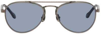 Matsuda Silver & Navy M3116 Sunglasses In Cobalt Blue