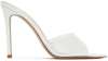 GIANVITO ROSSI WHITE ELLE HEELS