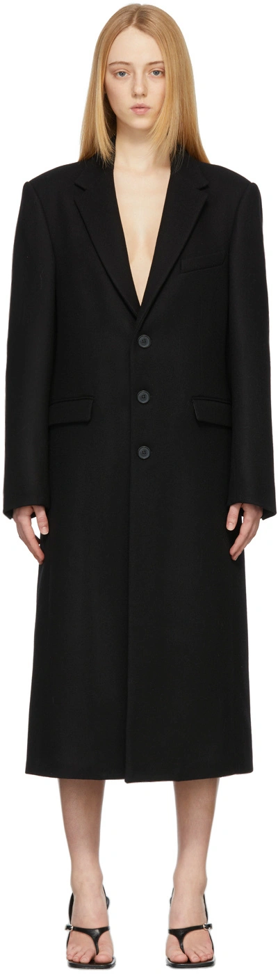 Wardrobe.nyc Black Single-breasted Coat In Чёрный