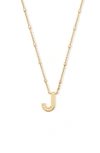 Kendra Scott Letter J Pendant Necklace In Gold Metal-j