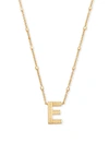 Kendra Scott Letter E Pendant Necklace In Gold Metal-e