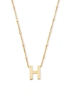 Kendra Scott Letter H Pendant Necklace In Gold Metal
