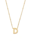 Kendra Scott Letter D Pendant Necklace In Gold Metal