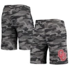 Concepts Sport Men's  Charcoal, Gray Oklahoma Sooners Camo Backup Terry Jam Lounge Shorts In Charcoal