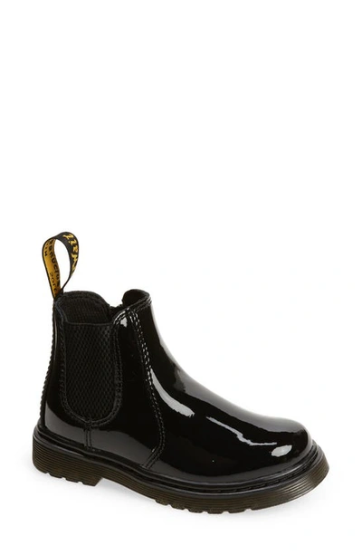 Dr. Martens' Kids' 2976 Patent Leather Cheslea Boot In Black