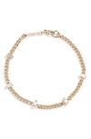 ZOË CHICCO ZOË CHICCO BAGUETTE DIAMOND CHAIN BRACELET