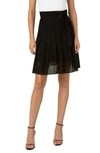 Akris Punto Belted Eyelet Embroidered Skirt In Black