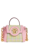 Versace La Medusa Small Handbag In Pineapple Multi Baby Pink