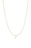 Bychari Initial Pendant Necklace In Goldilled-j