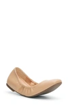 Jessica Simpson Sandaze Womens Slip-on Square Toe Ballet Flats In Buff