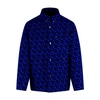 Burberry Monogram Wool Jacquard Overshirt In Deep Royal Blue Pat
