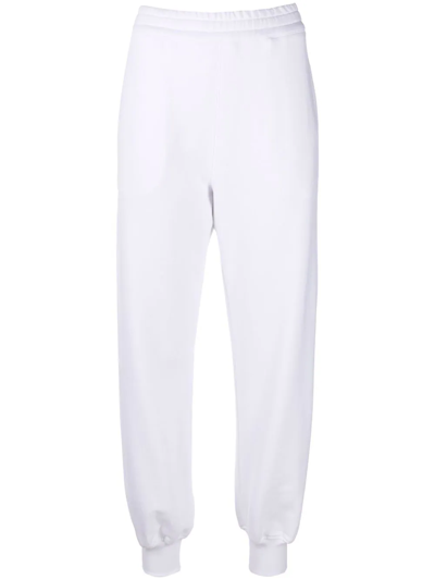 Alexander Mcqueen Printed Organic Cotton-jersey Track Pants In White