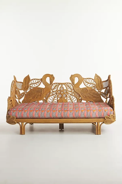 Anthropologie Flamingo Rattan Daybed In Beige