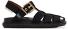 Marni Black Fisherman Sandals In 00n99 Black