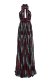 ELIE SAAB WOMEN'S SEQUIN EMBROIDERED BELTED GOWN