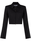 JACQUEMUS LA waistcoatE BALÙ ZIP FASTENING BLACK JACKET