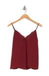 Melrose And Market Lace Cami In Red Syrah