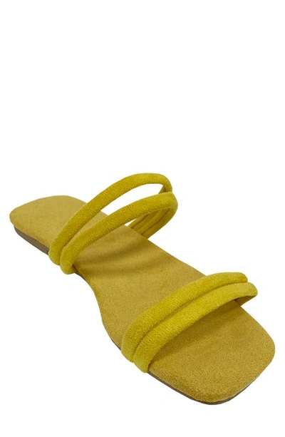 Mique Rebecca Slide Sandal In Yellow