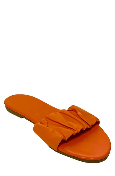 Mique Shelby Slide Sandal In Orange