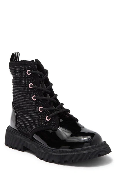 Dkny Ava Embellished Lug Sole Boot In Black