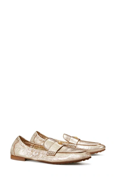 Tory Burch Metallic Medallion Ballet Loafers In Gold