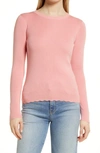Halogen ® Crewneck Cashmere Sweater In Pink Chintz