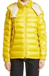 Moncler Dalles Water Resistant Down Puffer Jacket In Yellow