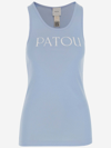 Patou Logo-print Cotton Vest Top In Aurora