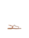 Stuart Weitzman Goldie Faux-pearl Embellished Sandals In Beige