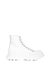 Alexander Mcqueen Tread Slick Ankle Boots In White
