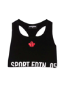 DSQUARED2 BLACK TOP WITH WHITE AND RED PRINT DSQUARED KIDS