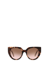 Prada Brown Gradient Cat Eye Ladies Sunglasses Pr 14ws 2au6s1 52 In Caramel Tortoise/ Powder