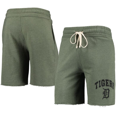 Concepts Sport Heathered Olive Detroit Tigers Mainstream Tri-blend Shorts In Green