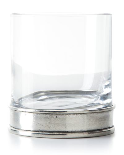 Neiman Marcus Pewter And Glass Double Old-fashioned