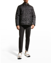 Burberry Quilted Reversible Tech Shirt Jacket In Black