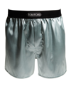 Tom Ford Men's Silk Jacquard Logo Boxers In Seafoam