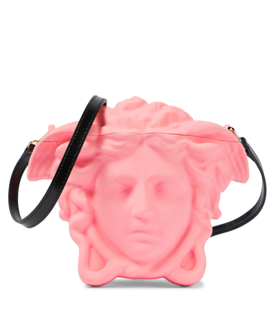 Versace Kids' Medusa Crossbody Bag In Nero+candy-oro