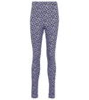 Versace La Greca Printed High-rise Leggings In Lilac