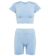PRISM MINDFUL CROP TOP AND COMPOSED SHORTS SET