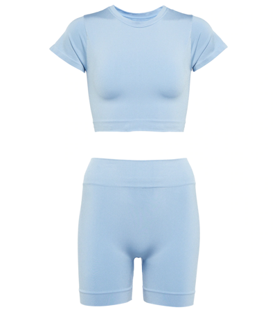 Prism T-shirt And Shorts Set In Blue Mt