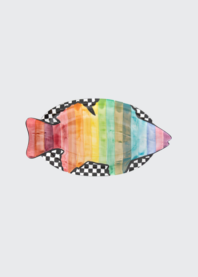Mackenzie-childs Rainbow Perfect Fish Platter