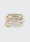 SPINELLI KILCOLLIN NEXUS BLANC SILVER AND GOLD 5-LINK DIAMOND RING