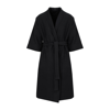 Fear Of God Cropped-sleeve Cotton-waffle Robe In Black
