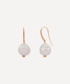 Monica Vinader 18ct Rose Gold Plated Vermeil Silver Nura Pearl Drop Earrings In Rose Gold