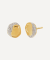 Monica Vinader 18ct Gold Plated Vermeil Silver Riva Shore Diamond Stud Earrings In Gold