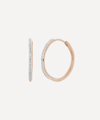 MONICA VINADER MONICA VINADER 18CT ROSE GOLD PLATED VERMEIL SILVER RIVA LARGE DIAMOND HOOP EARRINGS