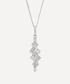 Kojis 18ct White Gold Abstract Diamond Pendant Necklace In White Gold