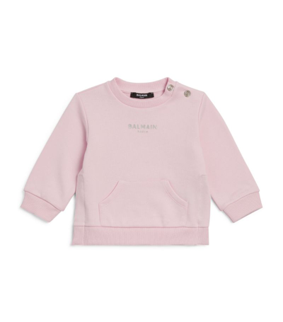 Balmain Babies' Kids B Logo Sweatshirt (3-36 Months) In Pink