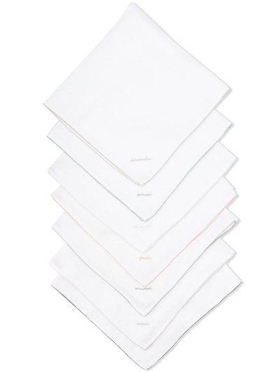 Bonpoint Set Of 7 Blankets In White