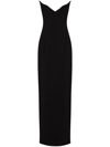 Monot Womens Black Strapless V-neck Stretch-woven Gown 8 In Black